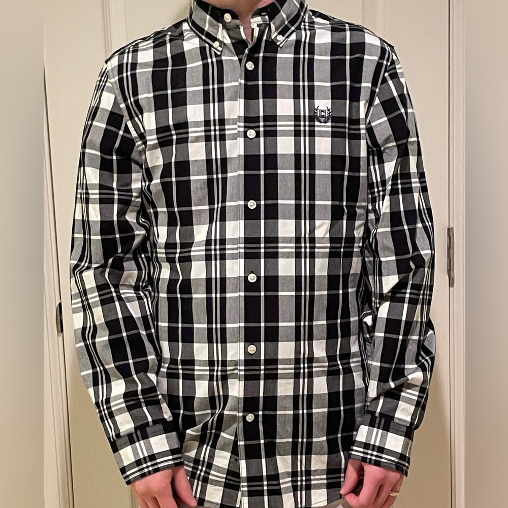 Chaos | Black and White Plaid Button-Down